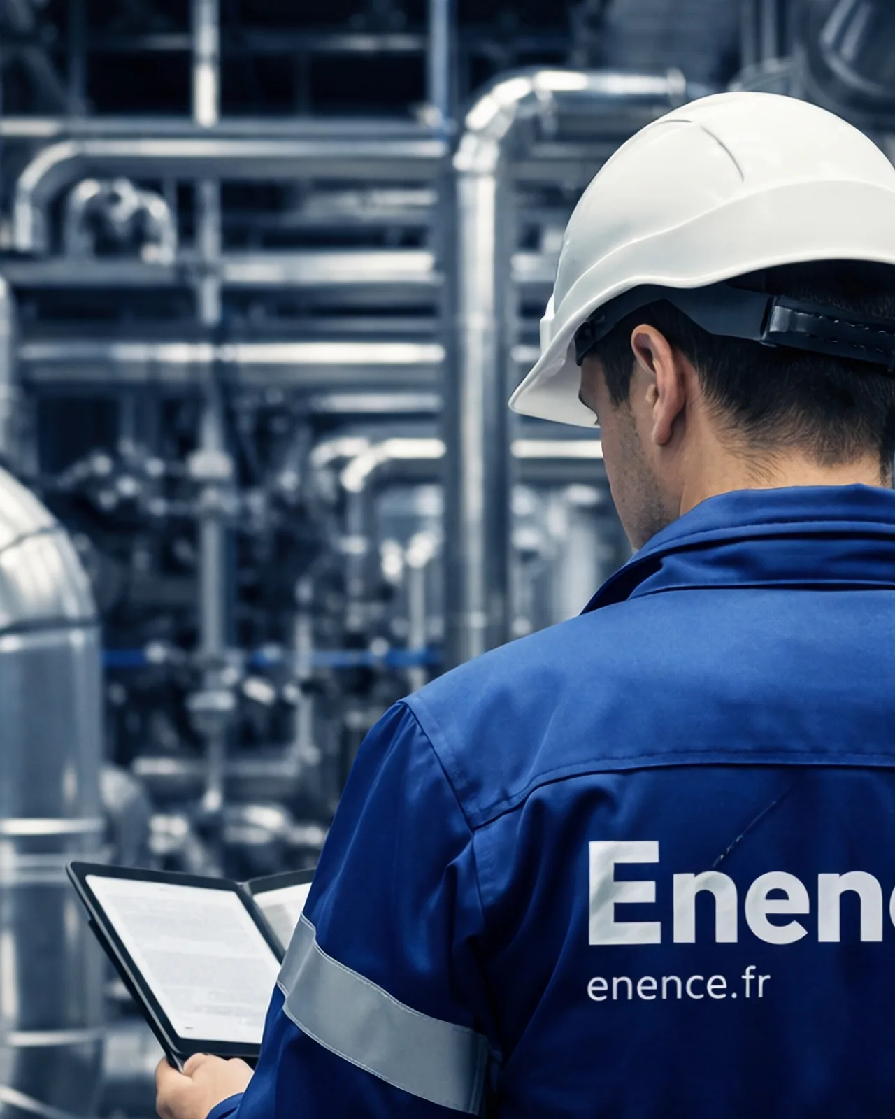 Ingénieur Enence sur site industriel